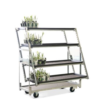 Adjustable presentation trolley