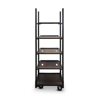 Mobile sales trolley black for presentation