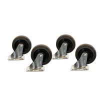 Heavy-duty wheels for flight cases and trolleys