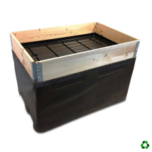 Watertray Europallet single edge 3 mm black 